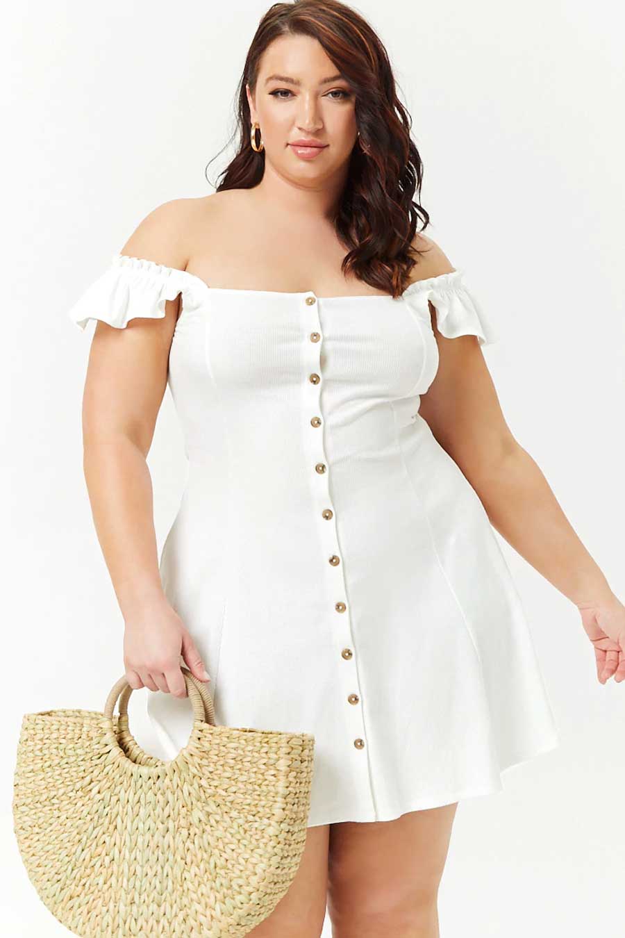 vestidos blancos para gorditas casuales