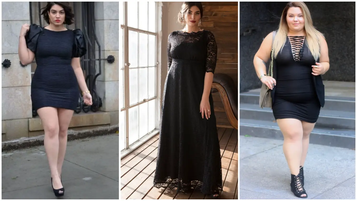 Vestidos negros para gorditas (largos y cortos) ¡Estilos y tendencias en  una prenda clásica!