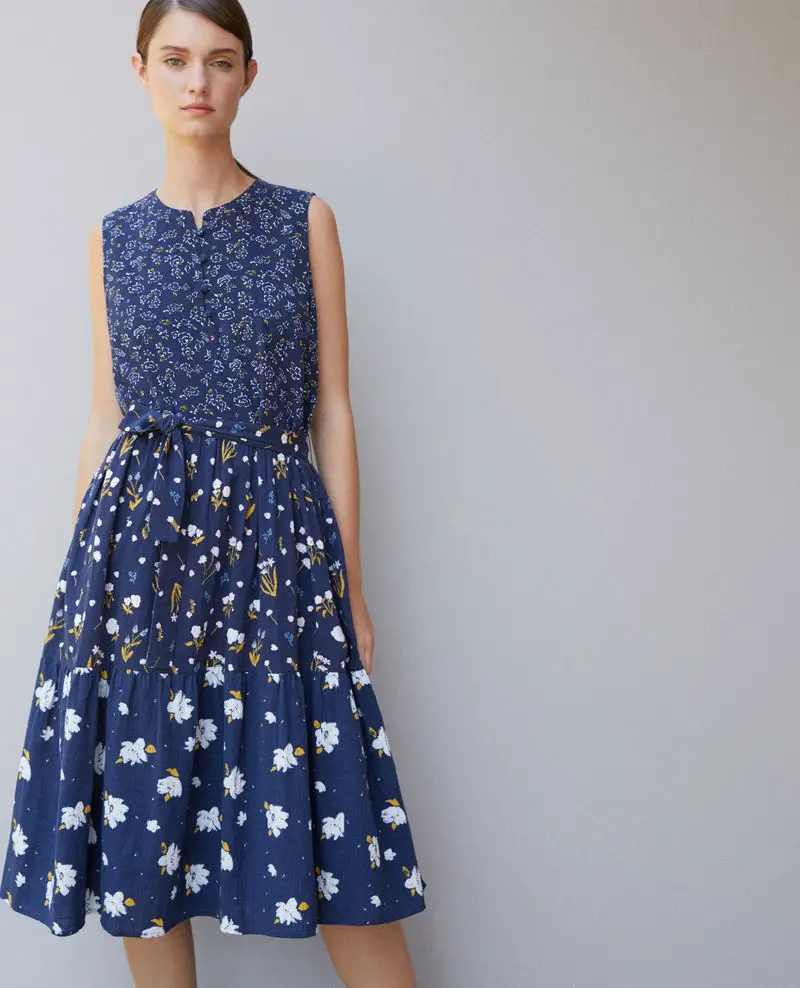 vestido estampados azul