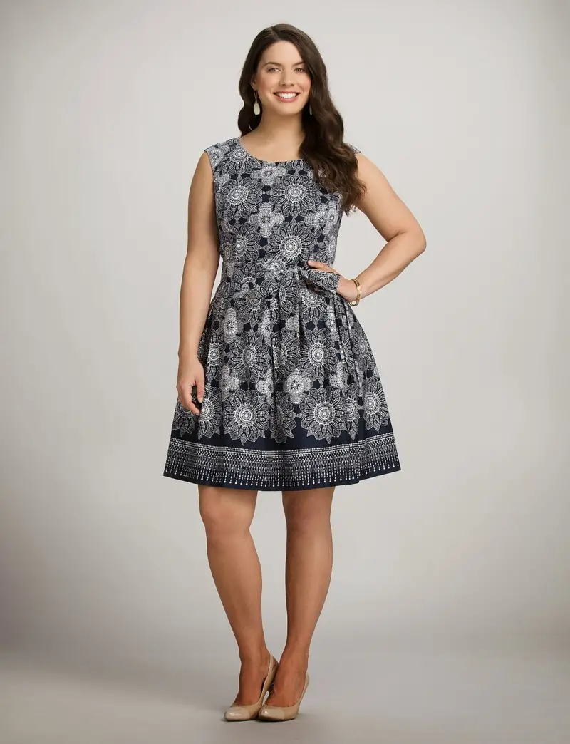vestidos negros para gorditas estampados