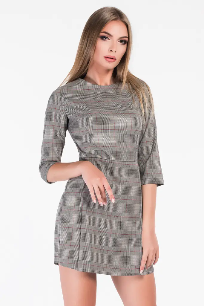 vestido estampado cuadros