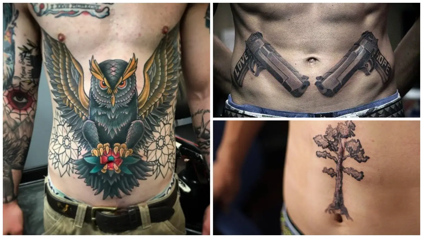 Tatuajes en el abdomen para hombres: 46 ideas en fotos ¡Muy sexys!
