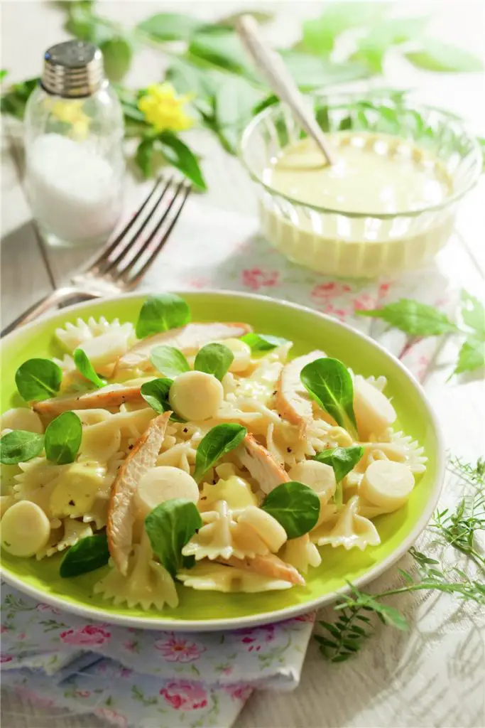 almuerzos saludables pasta con palmitos y pollo