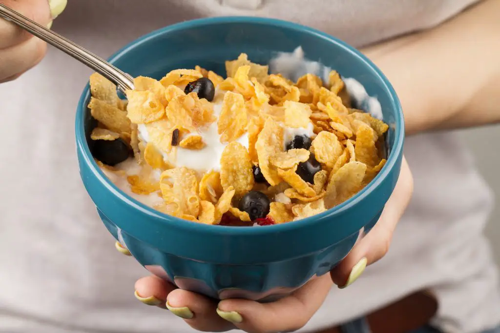 comidas saludables cereal con leche