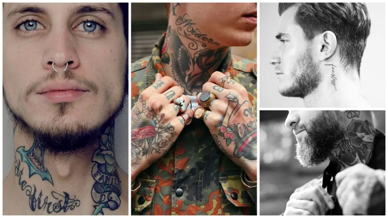 Tatuajes en el cuello para hombres ¡42 Ideas sensuales y atrevidas!