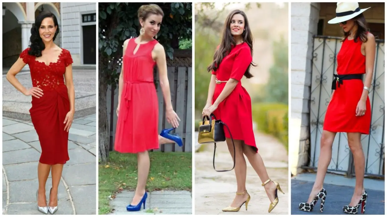 ¿Vestidos rojos con qué zapatos combinan? +38 ideas elegantes y glamorosas