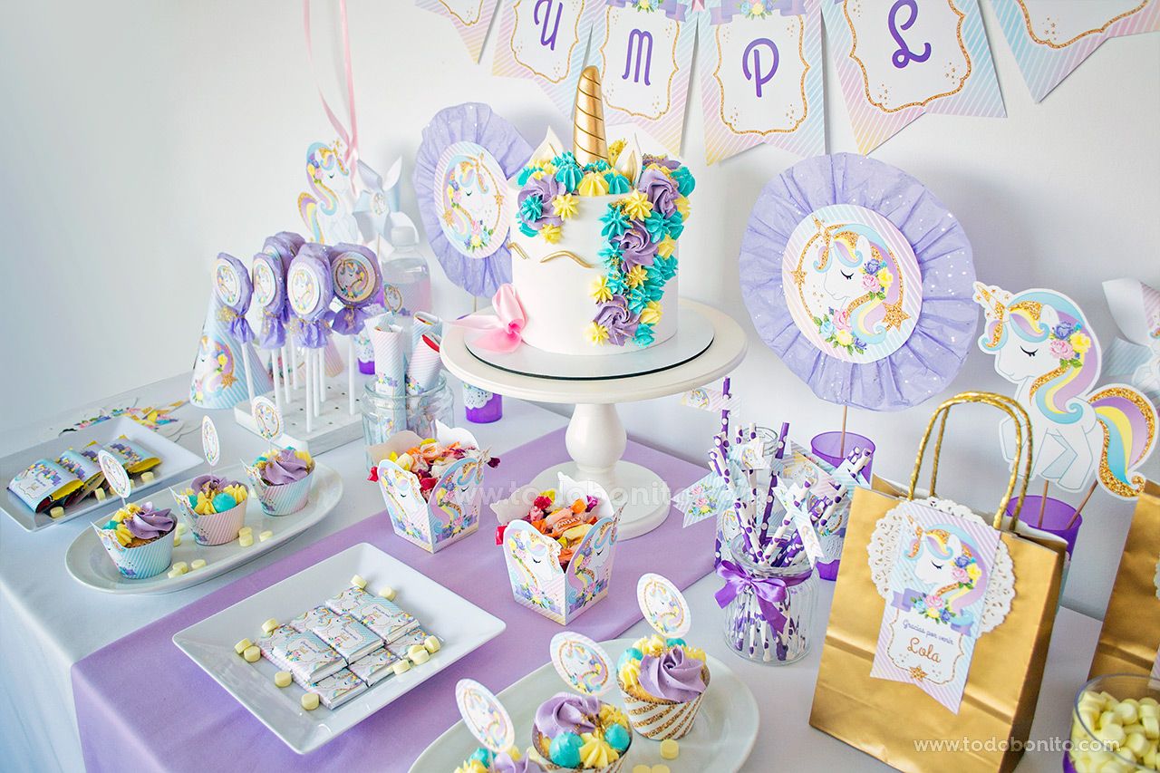 Decoración de unicornios para niñas Decoración de unicornios para niñas