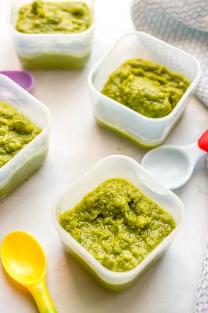 papillas para bebes de 7 meses verduras verdes y pollo