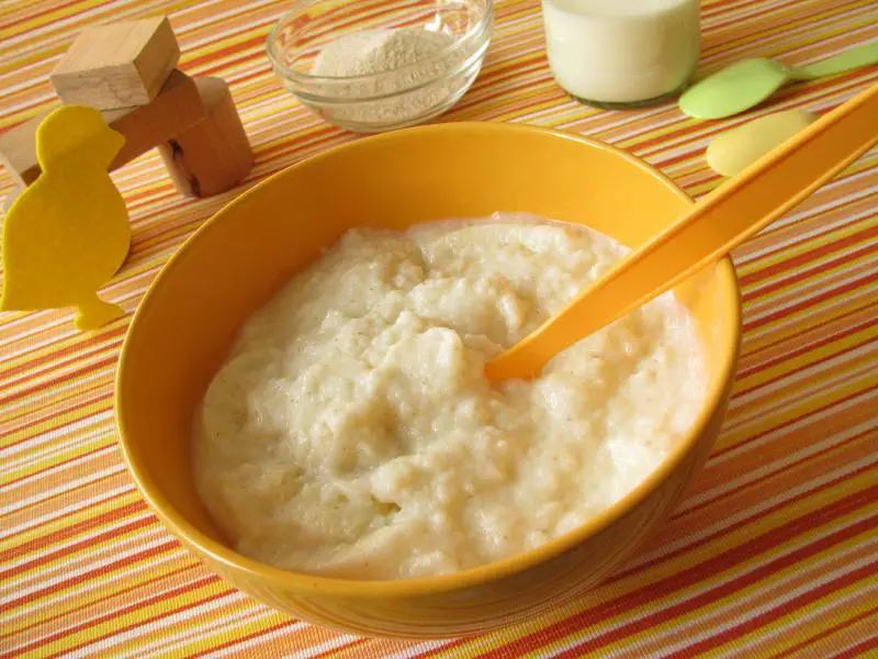 papillas de cereales agua de durazno y manzana