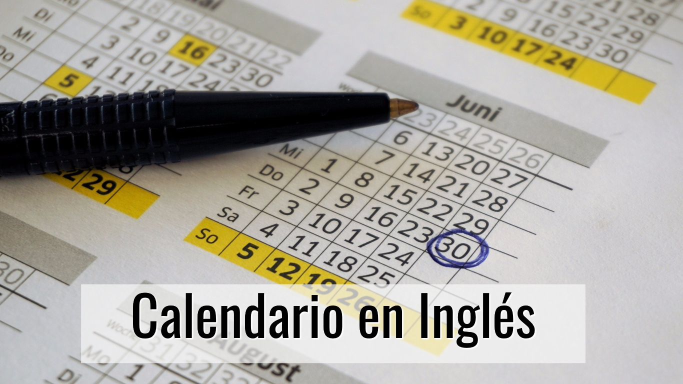 Calendario en Inglés