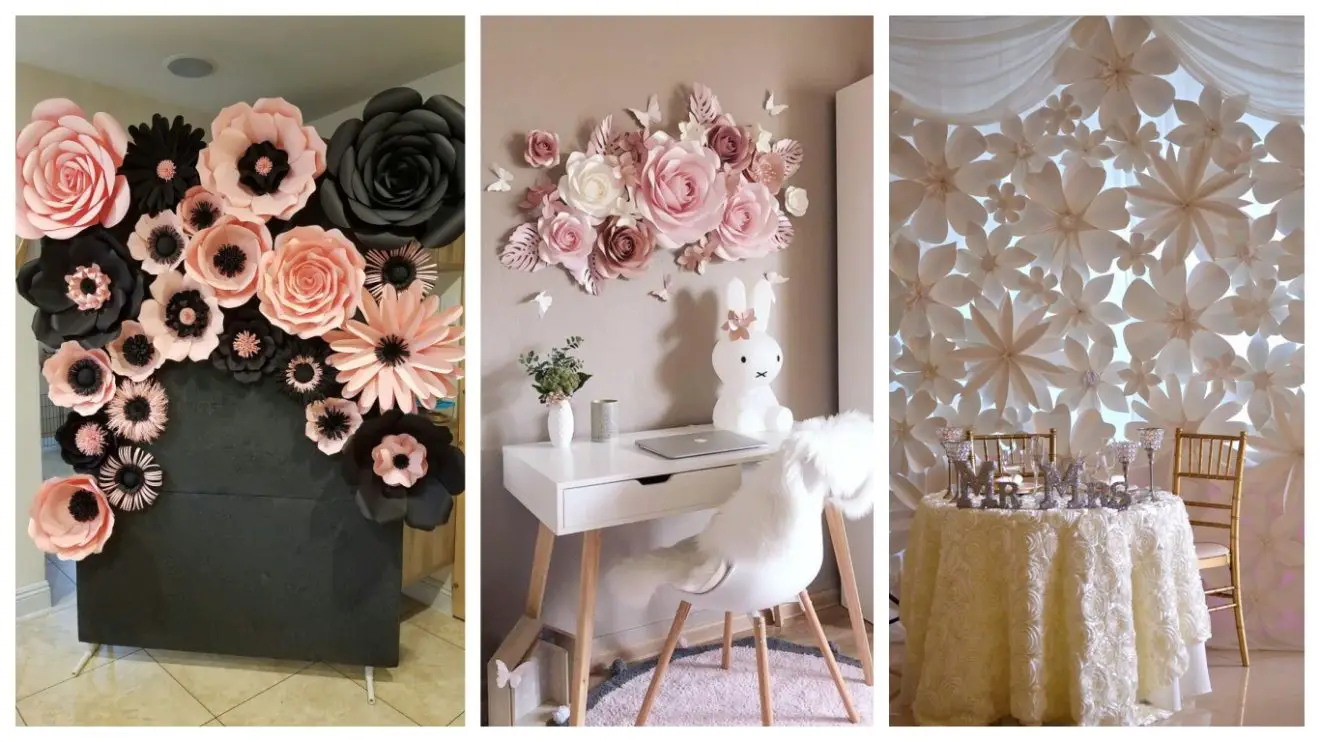 Decoración con flores de papel ¡Las ideas + creativas para decorar eventos  con glamour!