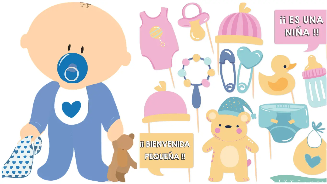 20 dibujos para baby shower que puedes usar en de bebé