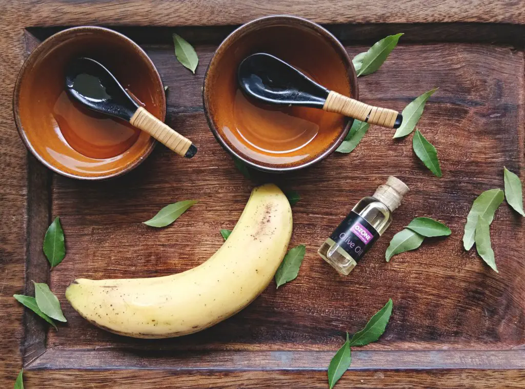 mascarillas para el cabello dañado banana y aceite de oliva