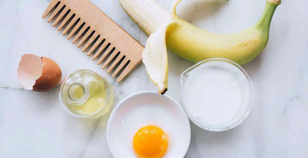 Mascarillas de huevo para el cabello y banana