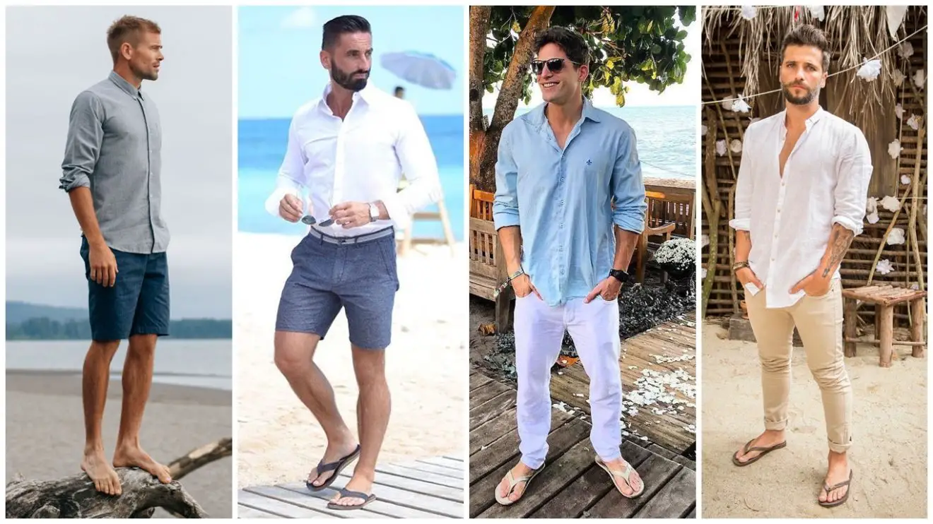 outfit playa hombre