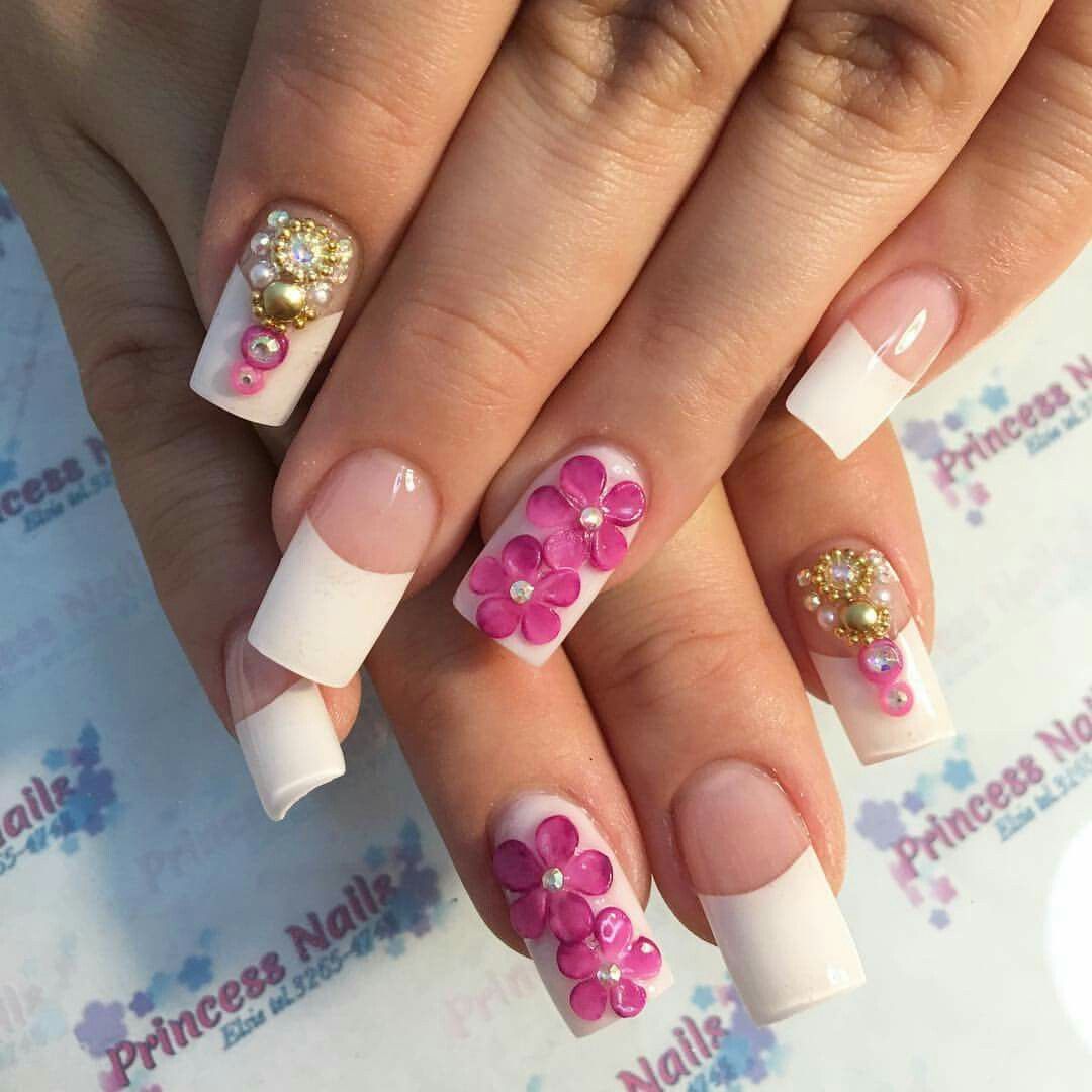 Uñas acrílicas decoradas Uñas acrílicas decoradas