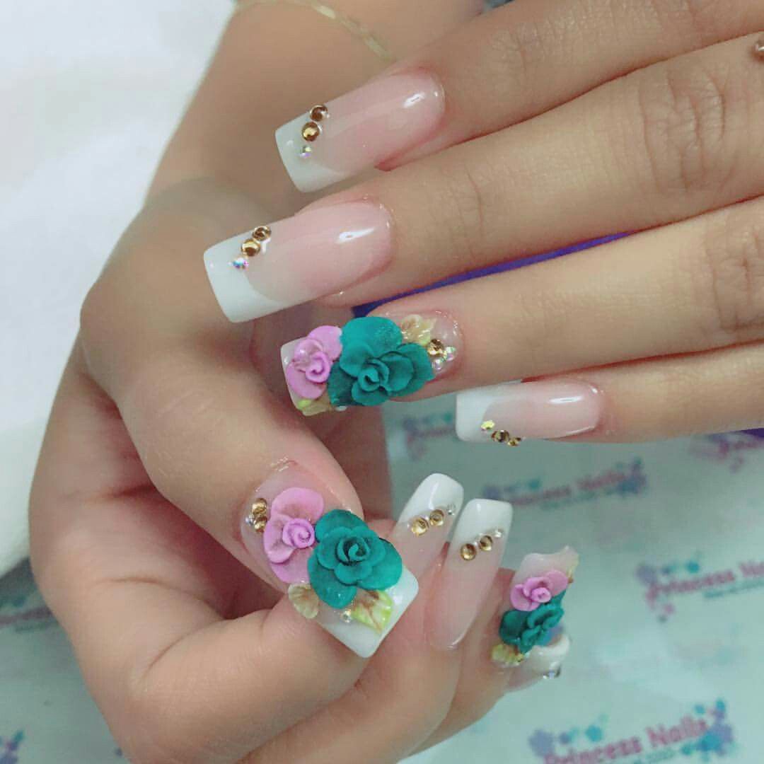 Uñas acrílicas decoradas Uñas acrílicas decoradas