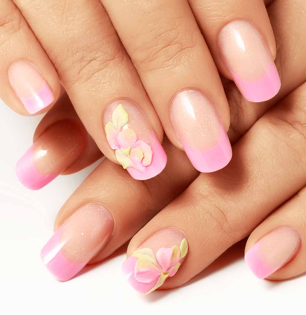 Uñas rosa pastel Uñas rosa pastel