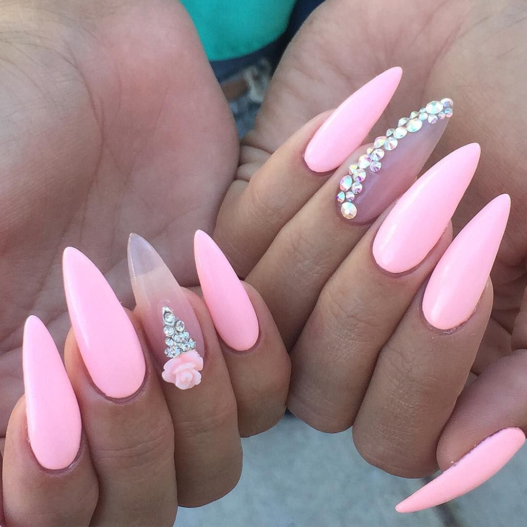 Uñas rosa pastel Uñas rosa pastel