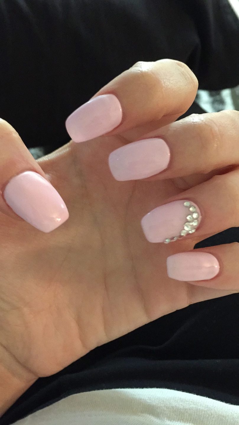 Uñas rosa pastel Uñas rosa pastel