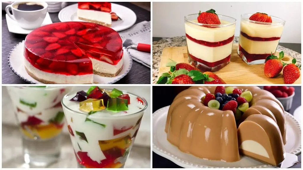 Postres con gelatina