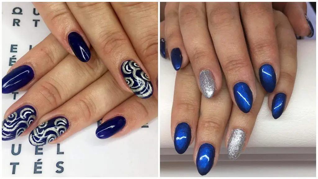 Uñas azul marino