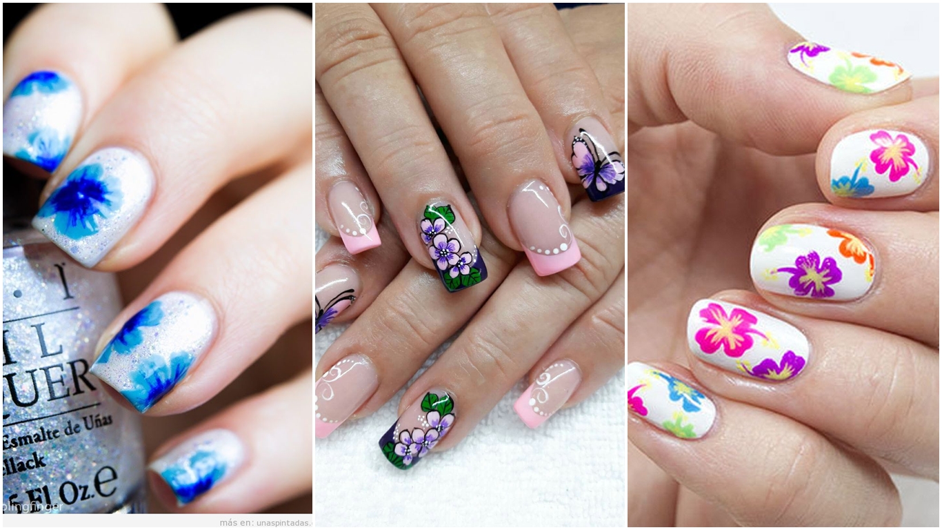 Uñas con flores