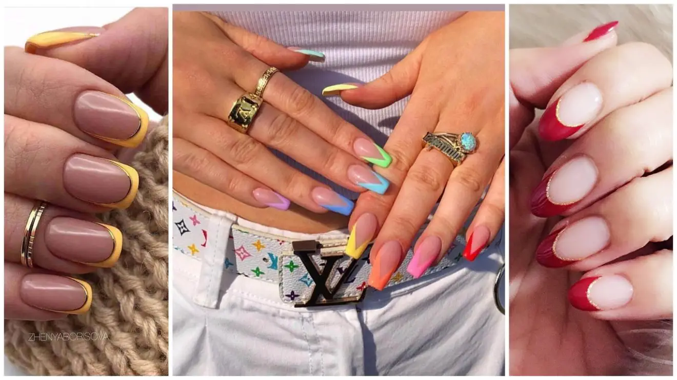 Uñas con punta de color ¡ADIÓS a la clásica francesita con