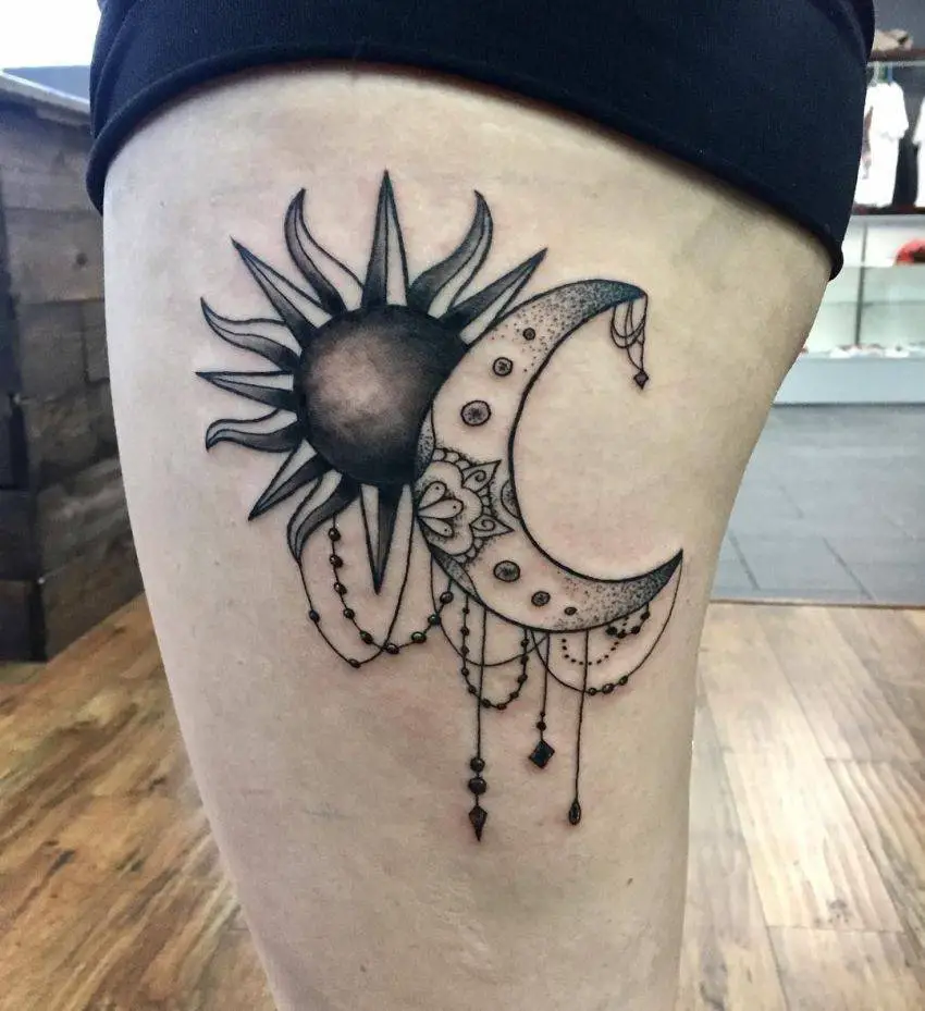 tatuaje de sol y luna tatuaje de sol y luna