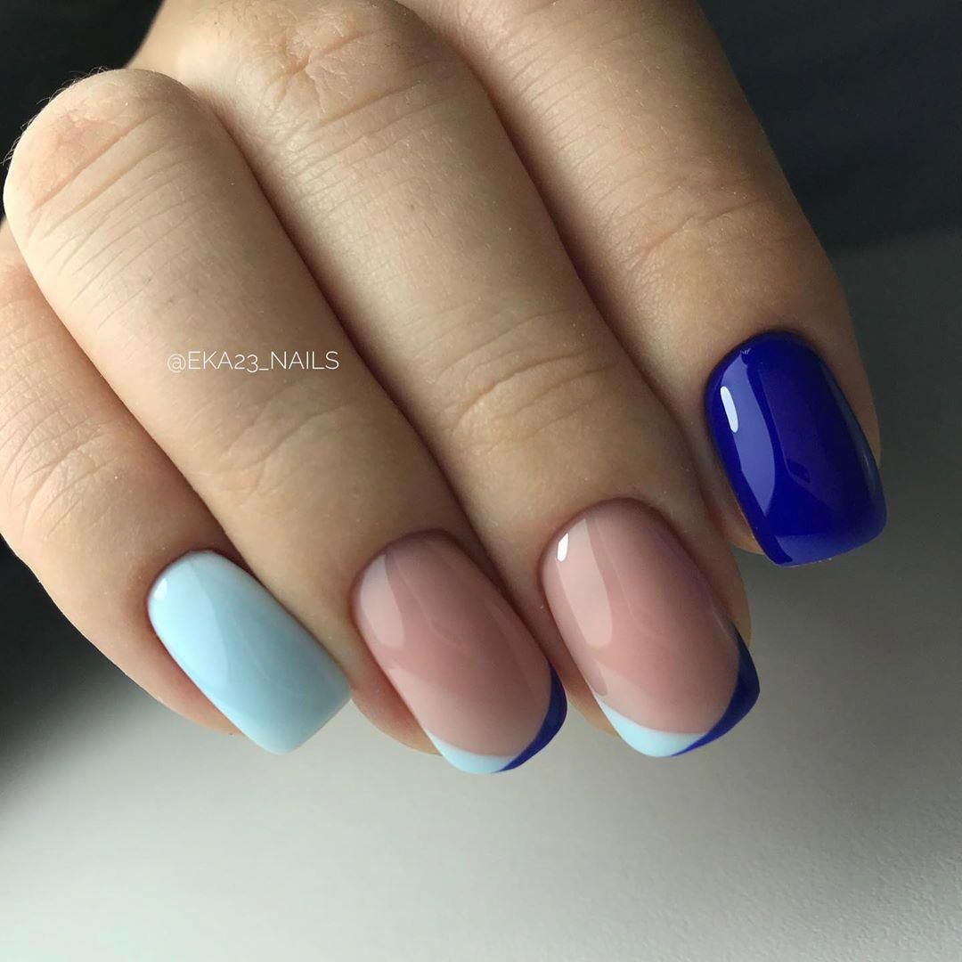 Uñas con punta de color Uñas con punta de color
