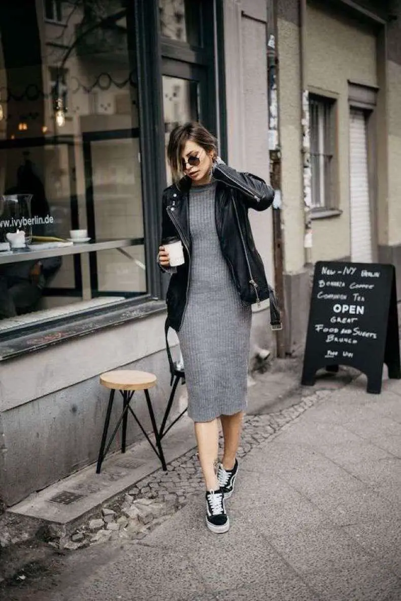 Outfits con vestidos para invierno ideales para no morir de frío