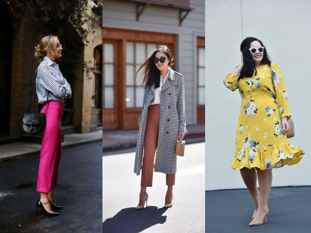 combinación de colores en ropa y zapatos de mujer combinación de colores en ropa y zapatos de mujer