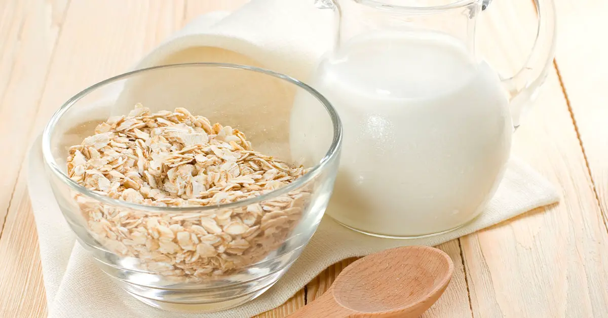 Avena y leche para el rostro
