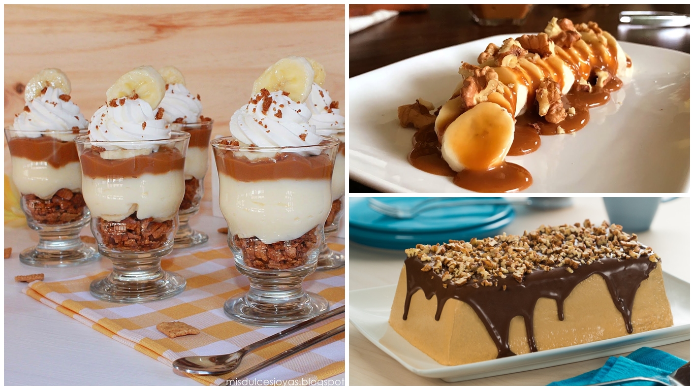 Postres con dulce de leche