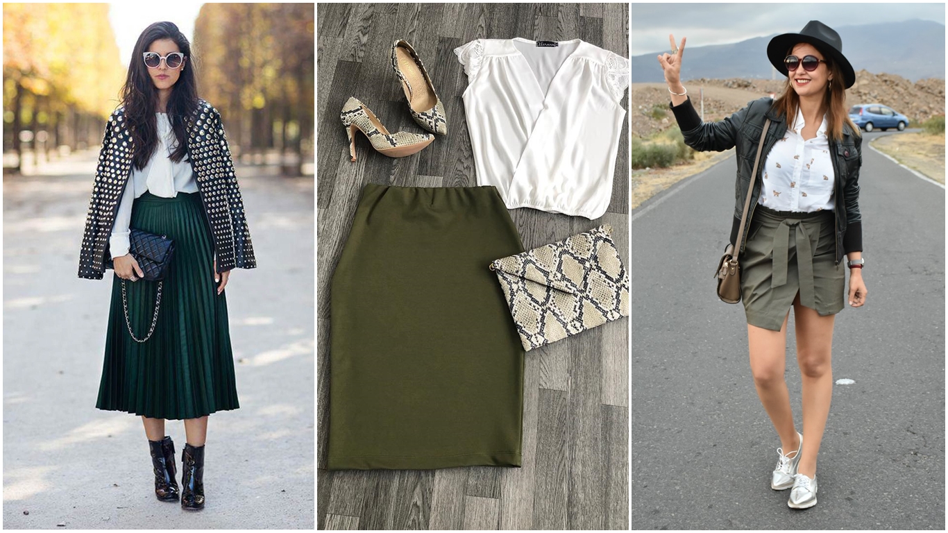 Con Que Colores Combina El Verde Militar Manual de estilo para combinar una falda verde