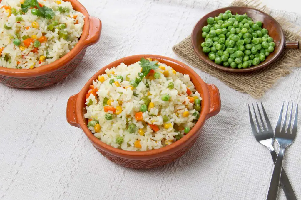 Comidas con verduras arroz con verduras