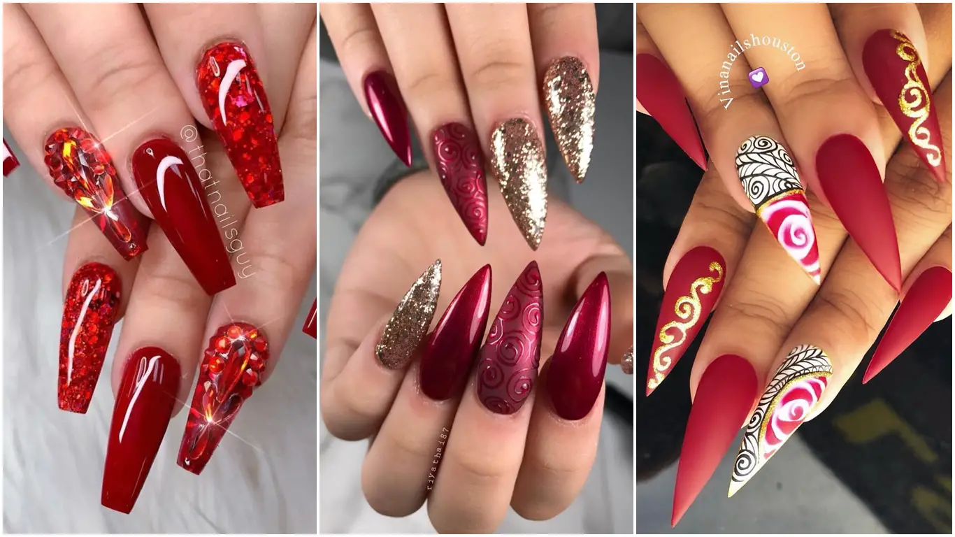 Si amas las uñas rojas ¡Estos diseños son para ti!