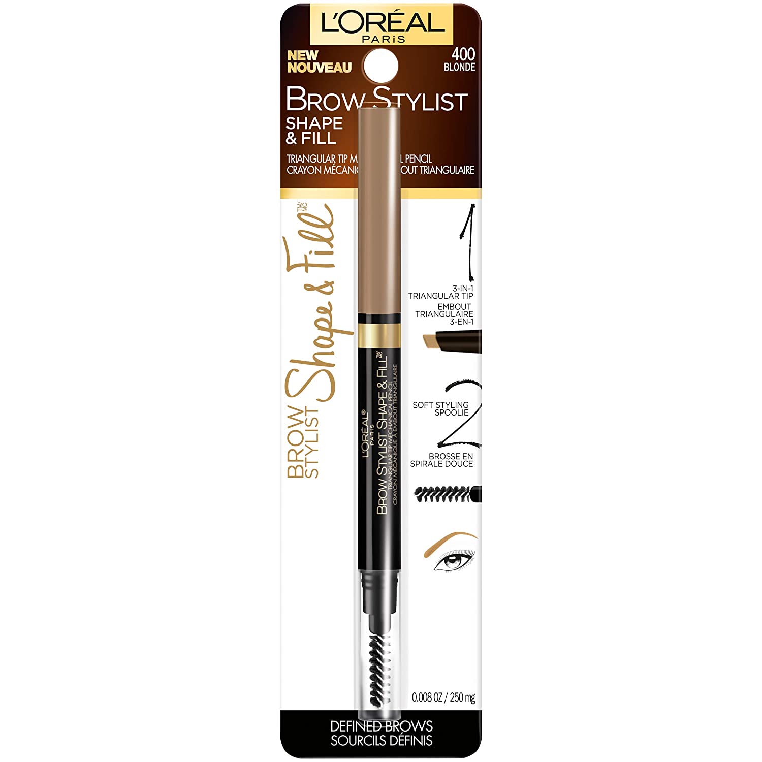 como pintar las cejas con lápiz de LOreal paris