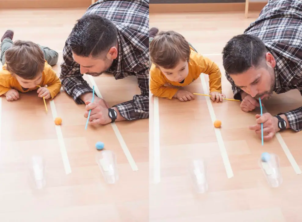 juegos para ninos en casa pajitas