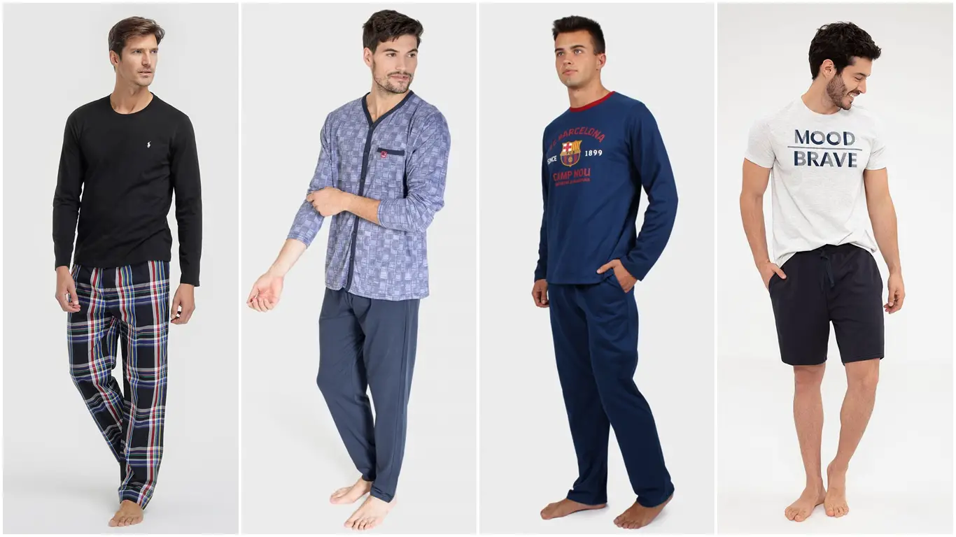 16 Pijamas para hombre van con estilo la cama
