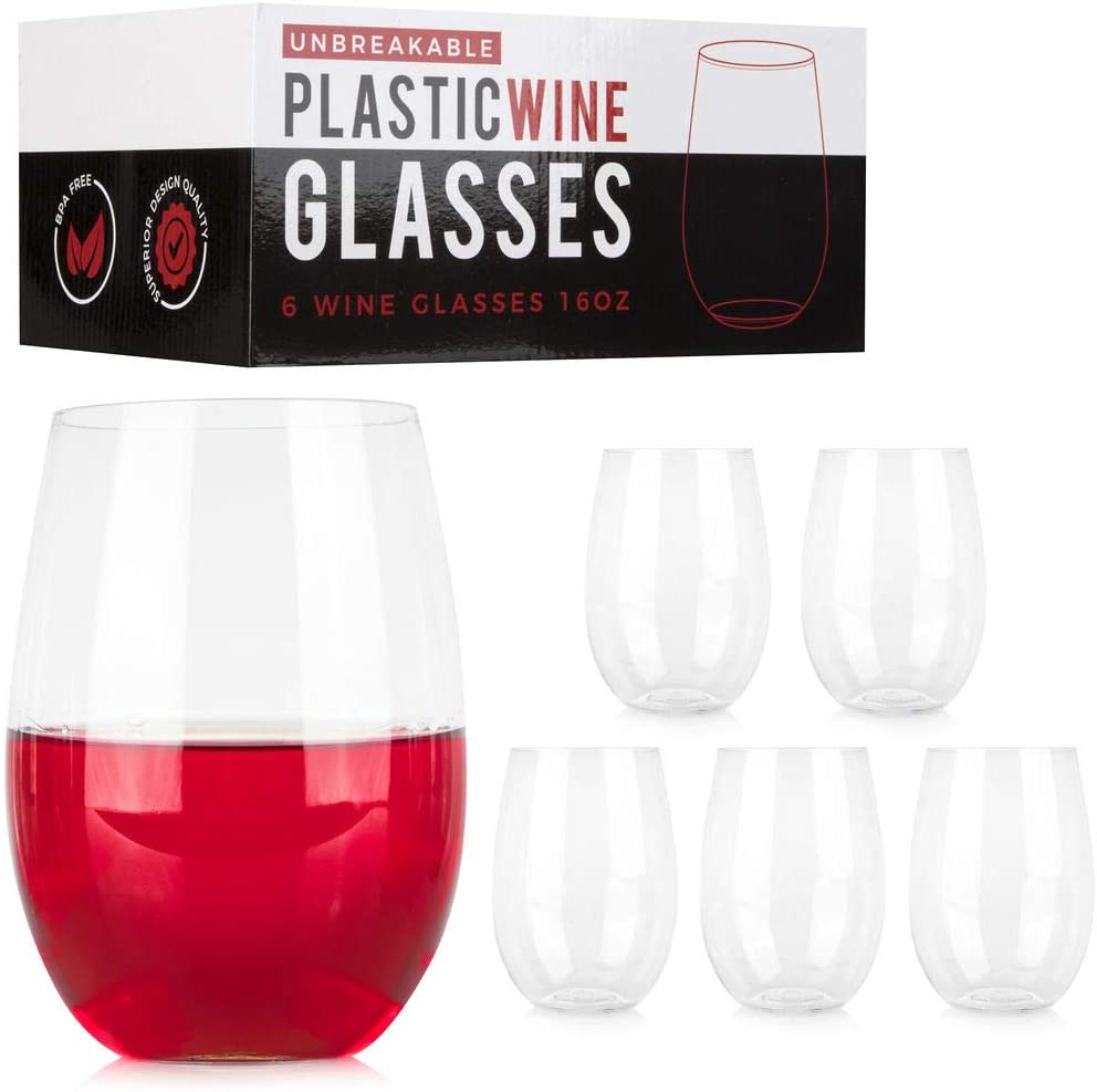 Copas para vino de plástico 18