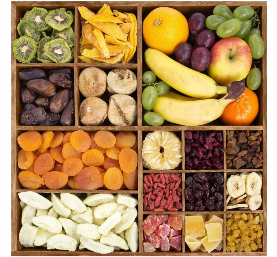 Desayunos nutritivos frutas frescas y secas