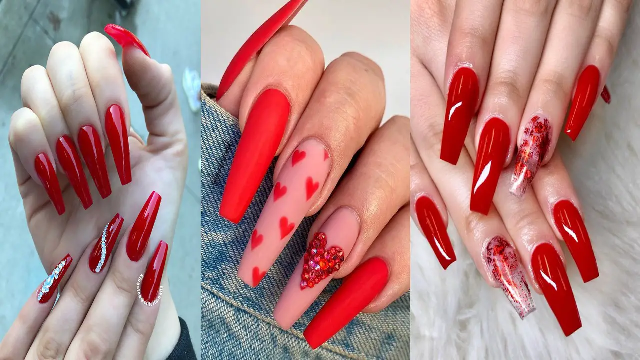 Compartir 64+ imagen modelos de uñas acrilicas rojas