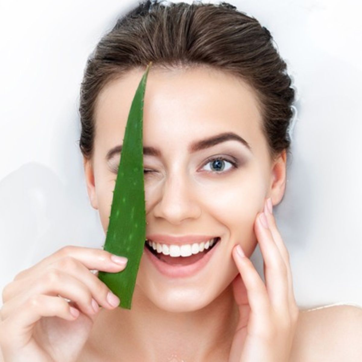 cejas pobladas con aloe vera