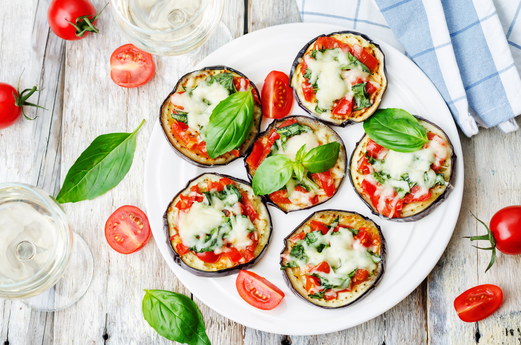 que cenar hoy mini pizzas de berenjena