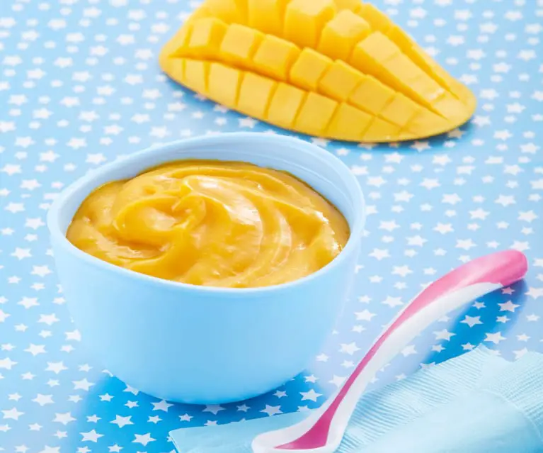 menu para bebes de 9 meses postre de mango