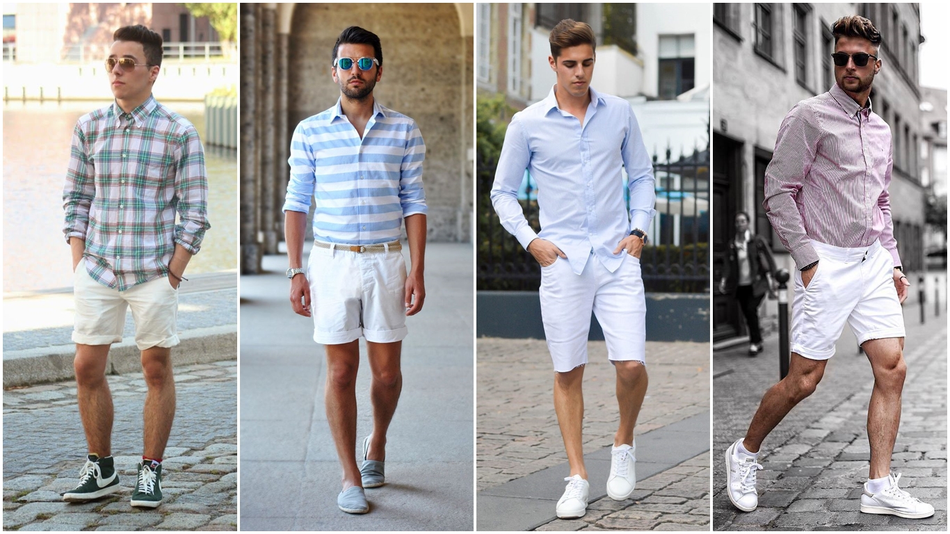 Introducir 42+ imagen outfit con short blanco hombre - Abzlocal.mx