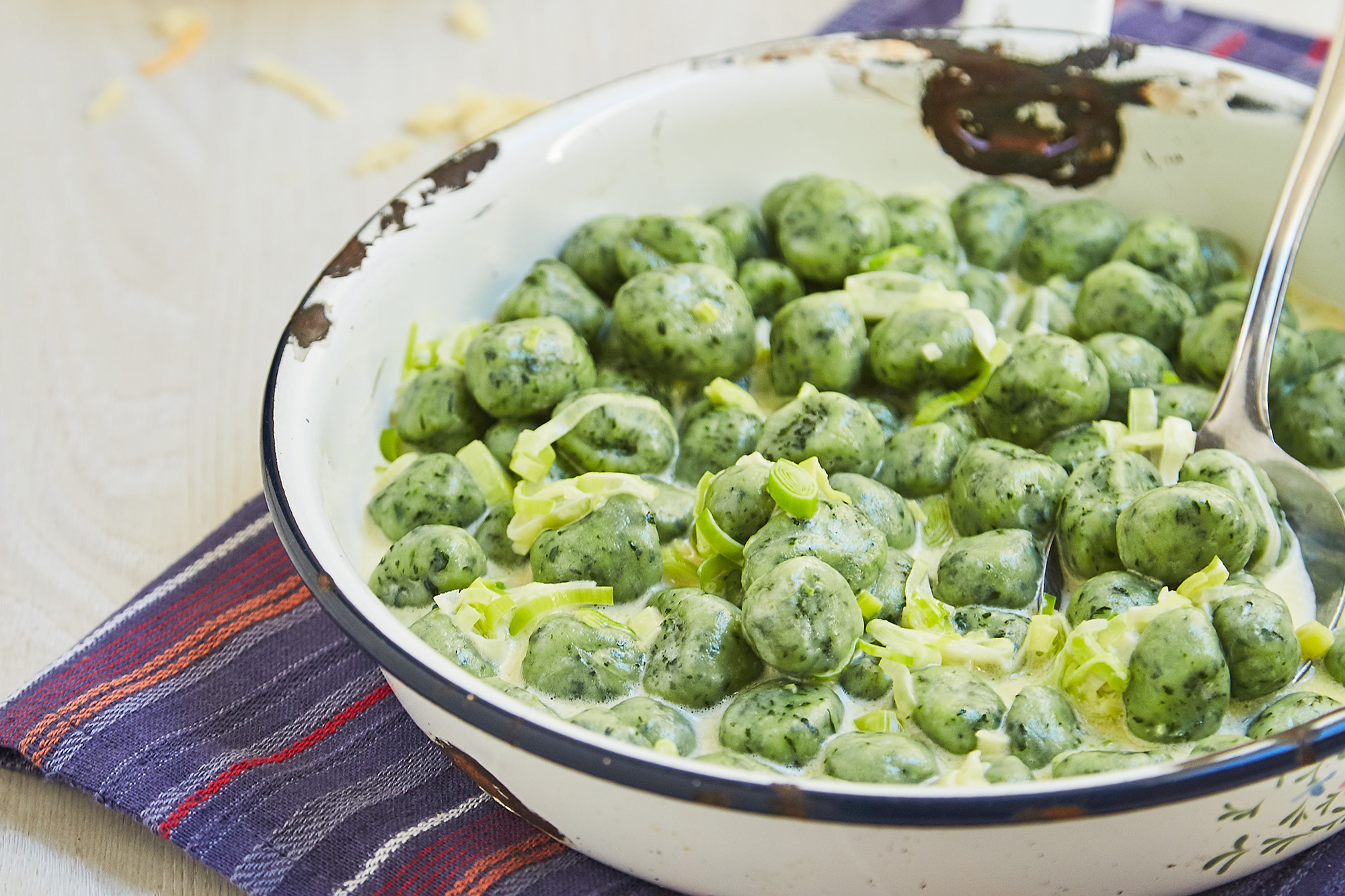 Salsa blanca con espinacas Salsa blanca con espinacas