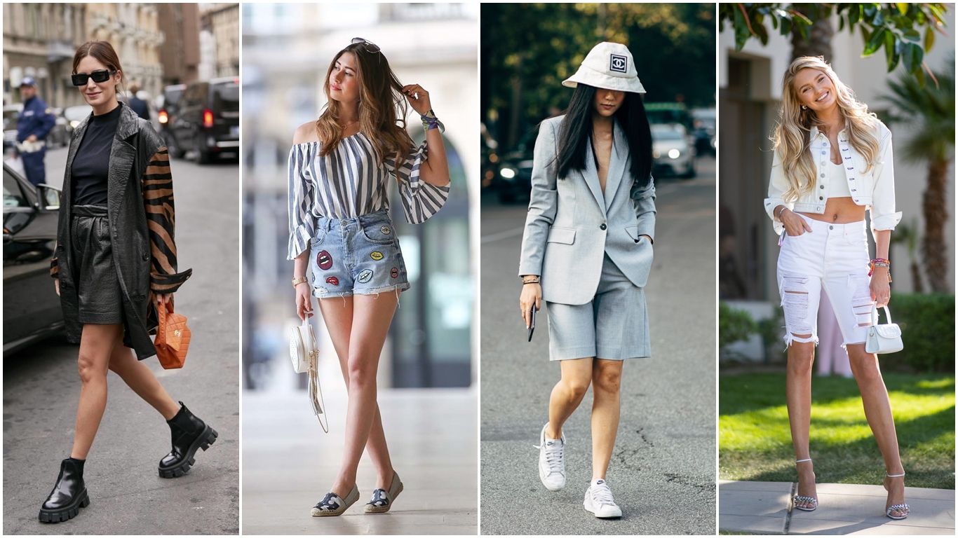 16 Looks con shorts largos que arrasan en el street style