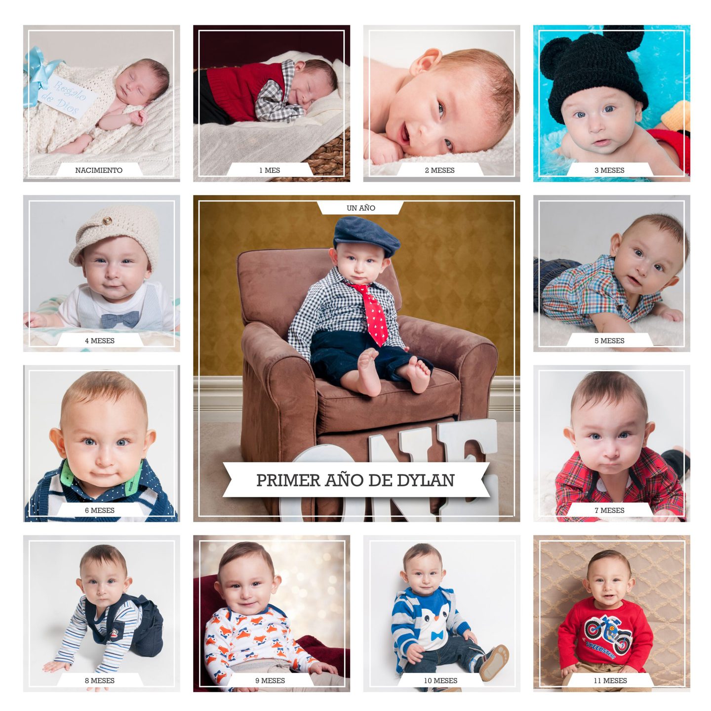 Ideas para fotos de bebes mes a mes 12